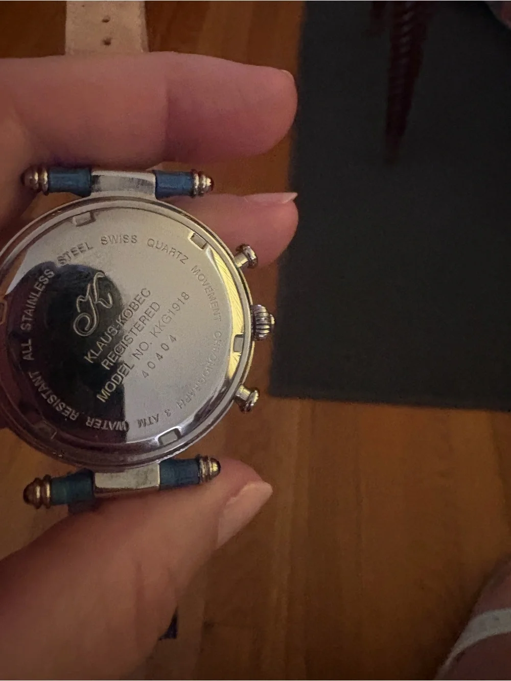 Klaus-Kobec of London Watch. Beautiful blue leather band , like new.
